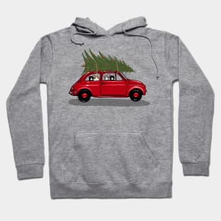 Bringing Home the Christmas Tree Red Hoodie